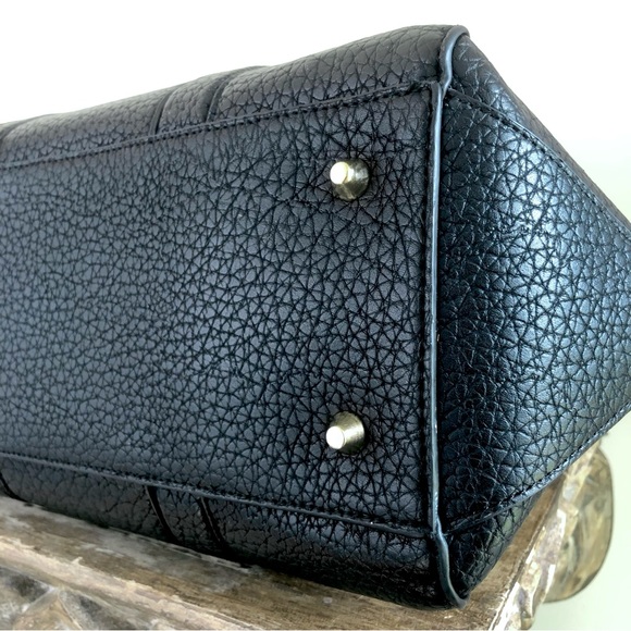 Kenzie Bag Black Tote Shoulder Gold-Tone Faux Leather Strap Medium Crossbody - Picture 11 of 16